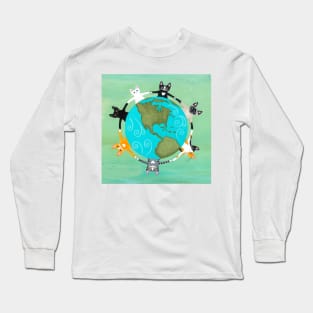 Love the Earth Cats Long Sleeve T-Shirt